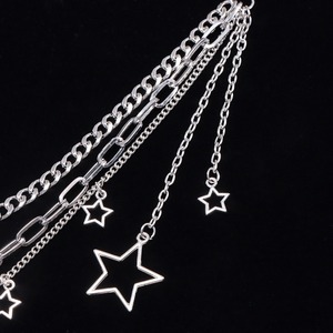 โซ่คาดเอวโลหะลายดาวหลายชั้นสำหรับผู้หญิง สไตล์ฮิปฮอป พังก์ ตกแต่งกางเกง ทำจากโลหะผสมสังกะสี เหมาะสำหรับใส่ทุกวัน - Product Image 4
