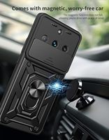 Étui de téléphone en métal antichoc pour Tecno Spark 50 40 30 20 10 4G avec protection de l'appareil photo coulissant