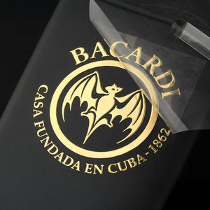 สติกเกอร์โอนโลโก้ไวนิลพิมพ์แบบกำหนดเองสติกเกอร์โอนแสงยูวีสีเงินร้อนโลหะโปร่งใสสำหรับบรรจุภัณฑ์กระดาษ - Product Image 1