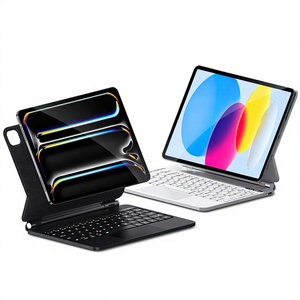 Funda con Teclado Mágico, Botón Silencioso, Adsorción Magnética, Panel Táctil Estable, Carga Rápida para <span class=keywords><strong>iPad</strong></span> <span class=keywords><strong>Pro</strong></span> 11, <span class=keywords><strong>iPad</strong></span> 10.<span class=keywords><strong>9</strong></span>, 13 <span class=keywords><strong>Pro</strong></span>, <span class=keywords><strong>12</strong></span>.<span class=keywords><strong>9</strong></span> - Product Image 1