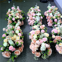 Arrangement de fleurs artificielles rose pastel, centre de table de mariage, décoration pour la Saint-Valentin, événement, fête