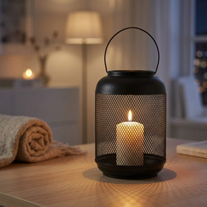Vente en gros de porte-bougies votives en métal noir de style moderne pour la maison et les événements - Product Image 1