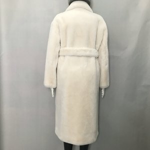 <span class=keywords><strong>Cappotto</strong></span> da Donna Chic Personalizzato Nuovo Stile Casual Versatile Effetto Pelliccia Sintetica con Cintura Accessori Manica Lunga e <span class=keywords><strong>Tasche</strong></span> Stile Rétro - Product Image 2