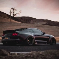 Kit carrosserie large CD de haute qualité en PP pour Ford Mustang 15-17, comprenant une lèvre avant, des extensions d'ailes, des jupes latérales et un diffuseur arrière