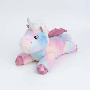 Diversi tipi di animali di peluche e giocattoli di peluche peluche unicorno arcobaleno morbido per ragazze bambola unicorno simpatico peluche