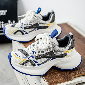 Zapatillas de running informales de diseñador para hombre, de talla grande, novedad primavera-otoño, con suela gruesa elevada, estilo Forrest Gump, color liso. - Product Image 6
