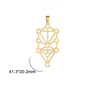 Myshape Mystic <span class=keywords><strong>Kabbalah</strong></span> Arbre de Vie Pendentif Amulette Spirituelle Acier Inoxydable Charms DIY pour la fabrication de bijoux Cadeaux Hanukkah - Product Image 6