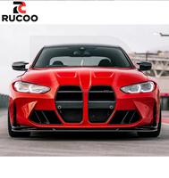 Inserts de conduits d'air avant en carbone sec préimprégné style R44 pour BMW G80 G81 M3 G82 G83 M4, garniture de ventilation de pare-chocs en carbone brillant