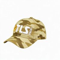 Casquettes de baseball structurées camouflage à 6 panneaux, personnalisables avec logo OEM, perforées au laser, hydrofuges et à séchage rapide