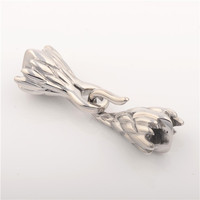 Fermoir à boucle pour Bracelets en cuir, en acier inoxydable de 6mm, vente en gros