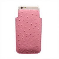 Étui de luxe en cuir véritable pleine fleur, imperméable et anti-rayures pour 6/6s/7/8 4,5 pouces, logo personnalisé du fabricant