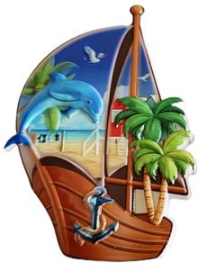Ideas de Regalos de Playa en Tendencia 2025, Recuerdos Personalizados, Diseños de Resina con Vistas al Mar y la Playa, con Pegatinas Magnéticas en Oferta - Product Image 4