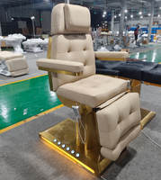 Table de massage électrique chauffante de luxe pour spa et salon de beauté, fauteuil médical de podologie, lit de soin esthétique pour esthéticienne, visage et cils