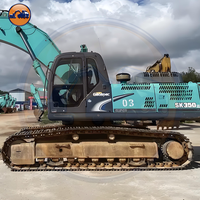 Excavatrice sur chenilles d'occasion Kobelco SK350 SK330 SK380 SK400 de 35 tonnes, faible nombre d'heures, diesel hydraulique, excellent état