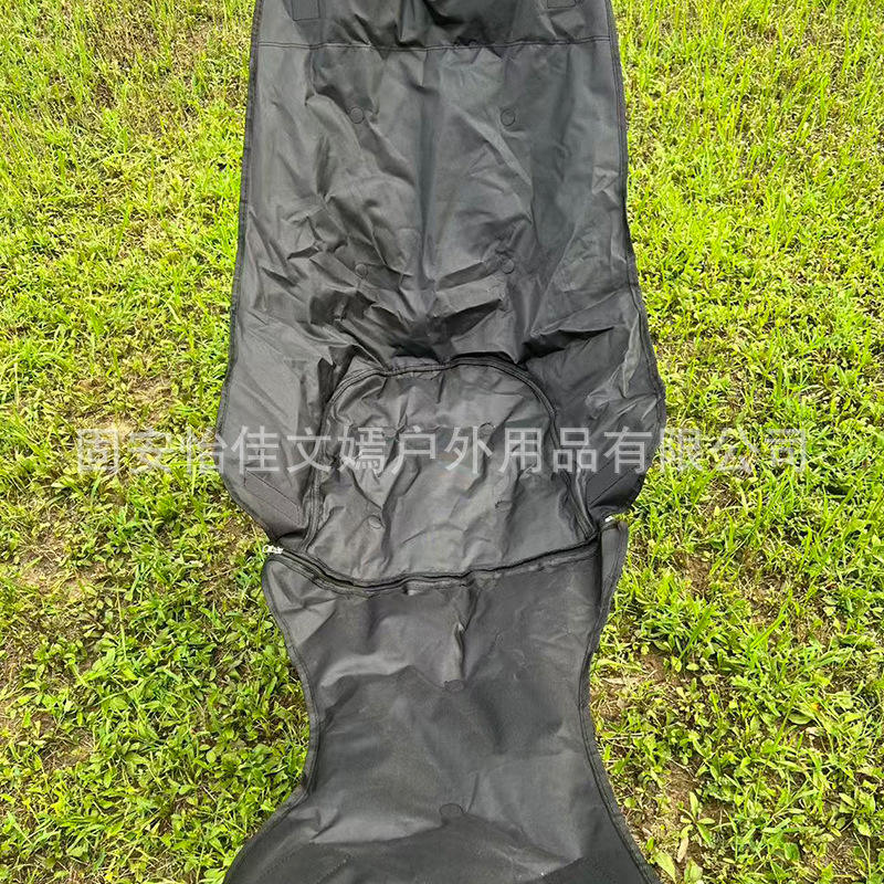 เก้าอี้ปรับเอนรูปตัวยูบุผ้าฝ้ายสีดำพร้อมที่วางขา