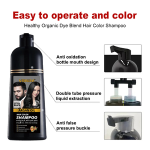 Champú para teñir el cabello 3 en 1, champú herbal para teñir el cabello para mujeres y hombres, bueno para cubrir el champú para cabello gris - Product Image 4