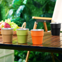 Mug à bière isotherme en acier inoxydable 304 à double paroi, portable, empilable, pour camping, bureau, cadeau d'affaires