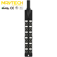 Boîtier de distribution de terminaison M8 à 12 ports, signal unique, type IEC, indice de protection IP67, 6A 10-30V, pour usage industriel