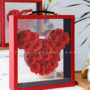 Caja de regalo de acrílico para el día de la madre, cajitas transparentes portátiles florales para flores <span class=keywords><strong>y</strong></span> amor - Product Image 1