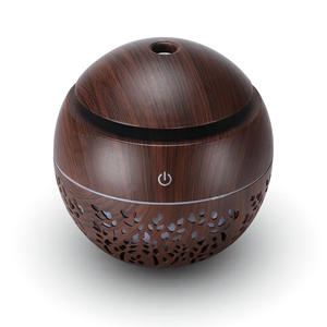 Wood Grain Mushroom Humidifier Usb Powered Small Home Aroma Diffuser With <b>Light</b> Wood Dark Wood Option - Product Image 3