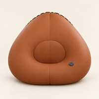 Canapé gonflable portable d'intérieur et d'extérieur, surface floquée multicolores, canapé gonflable en TPU