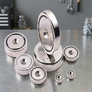 High Quality China Neodymium Rare Earth Ndfeb Industrial <b>Flat</b> Cup Magnets Strong Inner <b>Screw</b> Pattern Countersunk Hole Cutting - Product Image 3