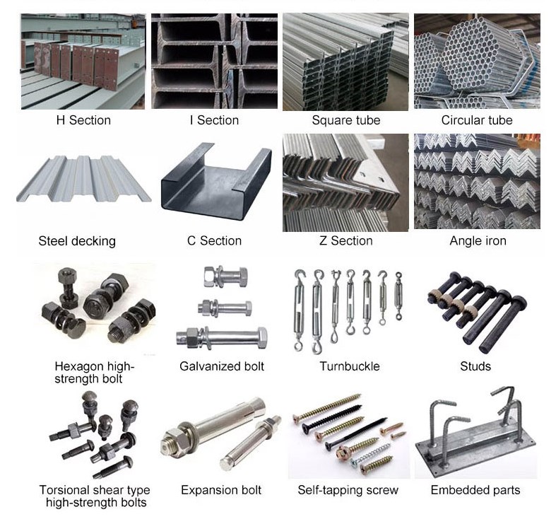 Prefabricated Steel Structure Metal Shed Warehouse With GB Q235/Q355B Grade