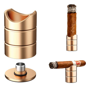 Porta Cigarros Metálico Combinado con Punzón para Cigarros, Soporte Auxiliar Gris - Product Image 5