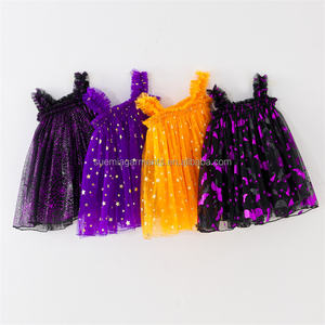 Bajo MOQ patrón personalizado fabricante gráfico tul SweetAll temporada Infantil Niño niños ropa camisetas sin mangas niños niñas vestido - Product Image 1