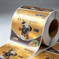 Étiquettes personnalisées en rouleau BOPP holographiques, imperméables, argent brillant, pour produits vétérinaires, pizzas et bouteilles