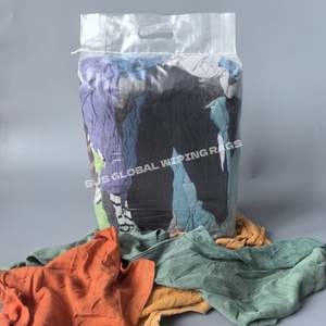 Trapos de Limpieza Industriales Multiusos, Trapos de Felpa de Colores Reciclados, Trapos de Algodón para Limpiar Sudaderas y Superficies - Product Image 1
