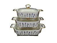 Ensemble de plats de cuisson en céramique modernes pour restaurant, plats rectangulaires de qualité alimentaire pour la restauration