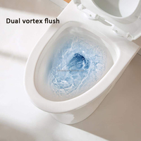 WC moderne monobloc à siphon en S, à poser au sol, pour salle de bain
