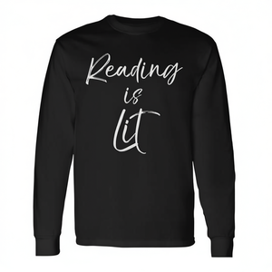 T-shirt à manches longues Reading Is Lit pour les amateurs de livres et les enseignants - Product Image 2