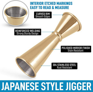 Jigger en acier inoxydable 304, tasse à mesurer <span class=keywords><strong>pour</strong></span> cocktails, design japonais, doseur de cuisine, accessoires de bar <span class=keywords><strong>pour</strong></span> <span class=keywords><strong>barman</strong></span> - Product Image 3
