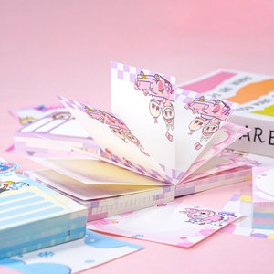 Hot Bán Xách Tay Rách & Kéo 200Pcs Dày Ghi Chú Dính Bán Buôn Dễ Thương Phim Hoạt Hình Dính Giấy <span class=keywords><strong>Memo</strong></span> Pad Cho Sinh Viên - Product Image 4