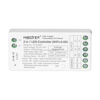 Contrôleur de bande LED 2 en 1 FUT035W+ WiFi 2.4G avec télécommande RF, pour éclairage LED monochrome ou double blanc, contrôleur intelligent DC12-24V 12A
