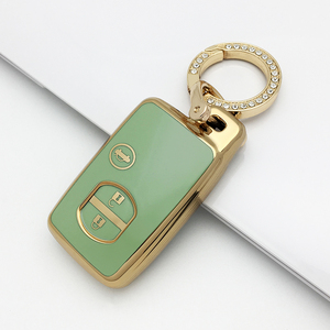 เค<span class=keywords><strong>ส</strong></span>กุญแจรถยนต์แบบ<span class=keywords><strong>ส</strong></span>มาร์ท TPU รุ่น Gold Silver Edge Active ป้องกันรอยขีดข่วน <span class=keywords><strong>ส</strong></span>ำหรับ Toyota Vitz Yaris Prius ปี 2010 แบบ 2 3 4 ปุ่ม - Product Image 3