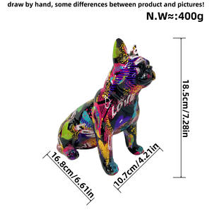 INS Style nouveauté résine artisanat une Figurine de chien Statue de maison pour la décoration de salon et décor de bureau - Product Image 5