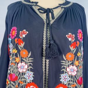 Nuevo Vestido Étnico Retro de Estilo Industrial con Bordado Floral, Falda Midi de Manga Larga para Mujer con Estampado Floral - Product Image 5