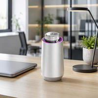 Diffuseur d'arômes de luxe en alliage d'aluminium avec lumière d'ambiance, contrôlé par application, pour table ou voiture, capacité 15 ml, rechargeable par USB