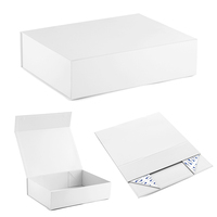 Personalisierte Logo Faltbare Schwarze Magnetische Starre Karton Geschenkbox