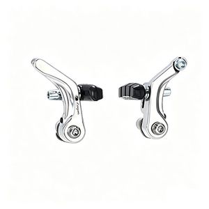 Brake Canti VTT <span class=keywords><strong>de</strong></span> style <span class=keywords><strong>ancien</strong></span> en aluminium à double ressort, durable, réglable, noir/argent au choix, longueur 64 mm - Product Image 3