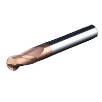 Fraise à billes HRC55, revêtement AlTiN, 2 dents, fraise à bout carré, longueur 10-75 mm, acier au tungstène, OEM/ODM pour usine CNC