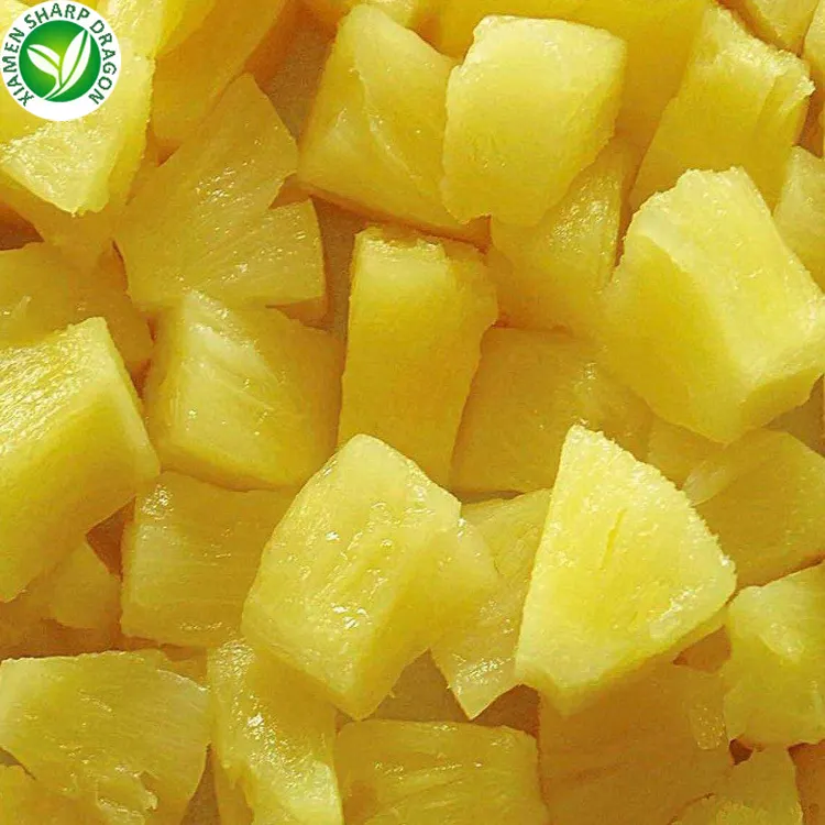 Frozen Fresh pineapple Slice Dice Sliced Chunk Diced Block Cubes Cuts Unsweetened IQF Wholesale price Bulk Organic Freezing