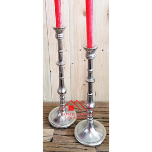 Top Décorations Candélabres En Métal Meilleur Vendeur Bougeoirs Haute Qualité En Aluminium Nickel Couleur Bougeoir pour Table - Product Image 4