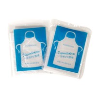 Tablier jetable de cuisine domestique en PE avec manches, imperméable, anti-salissures, anti-graisse, pour la restauration, le hot pot, le barbecue, vente en gros