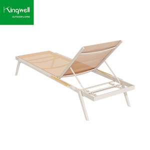 Tumbona de aluminio recliner de lujo, tumbona de Metal apilable para <span class=keywords><strong>playa</strong></span> al aire libre, jardín, Hotel, piscina, patio o sala de estar - Product Image 6