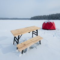 Banc et tente de sauna modernes en cèdre rouge Warmfire, imperméables, à simple couche, avec rétention de chaleur, utilisables en toutes saisons
