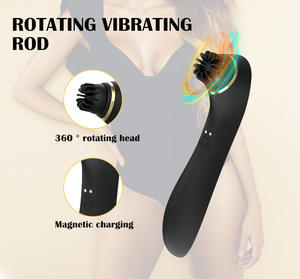Großhandel Sexspielzeug <span class=keywords><strong>2</strong></span> in 1 Dildo vibrator 360 Rotierender Kopf Klitoris lecken Rotierender G-Punkt Vibrator - Product Image 5